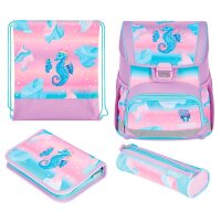 herlitz Schulranzen-Set Loop Plus Ocean Lights Kunstfaser...