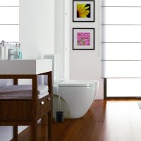 relaxdays WC-Garnitur schwarz Stein, 1 St.