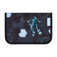 herlitz Schulranzen-Set Loop Plus Cyber Soccer Kunstfaser grün