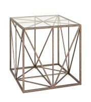 HAKU Möbel Beistelltisch rechteckig Glas bronze 50,0...