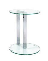 HAKU Möbel Beistelltisch rund Glas transparent 40,0...