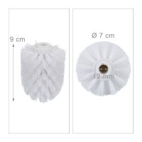 relaxdays Ersatzbürstenköpfe weiß Kunststoff Innengewinde: 12,0 mm, 5 St.