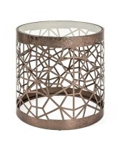 HAKU Möbel Beistelltisch rund Glas bronze 50,0 x...