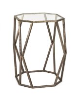 HAKU Möbel Beistelltisch achteckig Glas bronze 37,0...