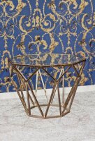 HAKU Möbel Beistelltisch achteckig Glas bronze 55,0 x 55,0 x 38,0 cm, 1 St.