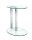 HAKU Möbel Beistelltisch oval Glas transparent 45,0 x 35,0 x 50,0 cm, 1 St.