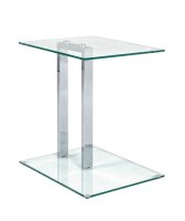 HAKU Möbel Beistelltisch rechteckig Glas transparent...