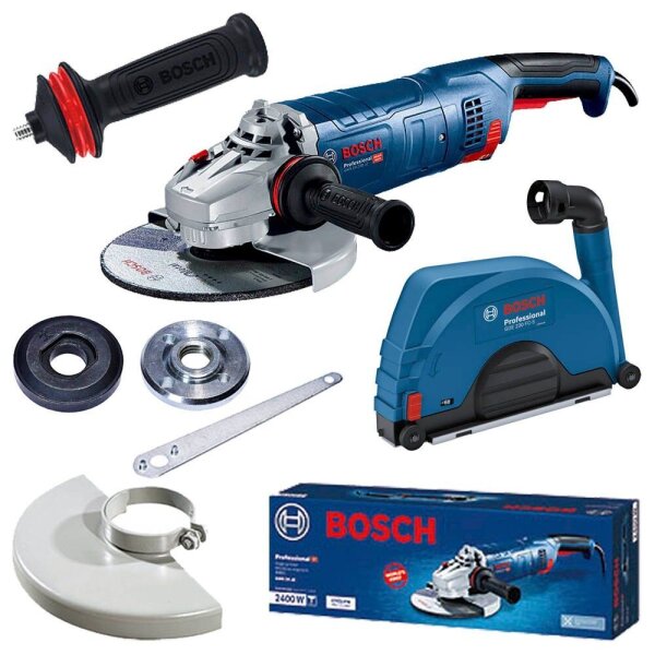 BOSCH Professional GWS 24-230 JZ+GDE 230 FC-S Winkelschleifer-Set 2.400 W