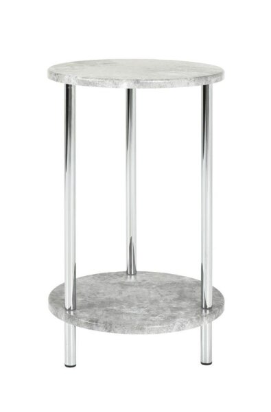 HAKU Möbel Beistelltisch quadratisch MDF-Platte Betonoptik 30,0 x 30,0 x 50,0 cm, 1 St.