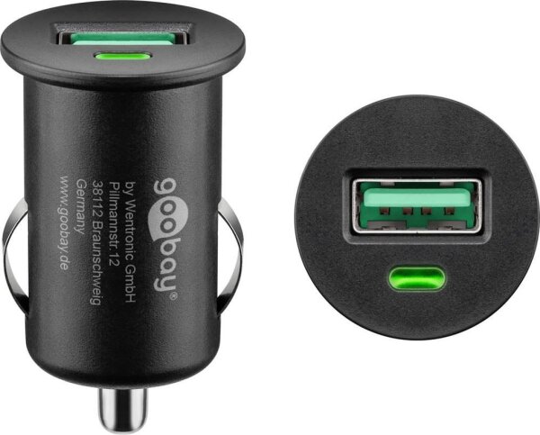goobay Kfz-Ladeadapter schwarz, 18 Watt