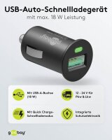 goobay Kfz-Ladeadapter schwarz, 18 Watt