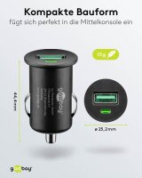 goobay Kfz-Ladeadapter schwarz, 18 Watt