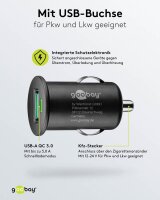 goobay Kfz-Ladeadapter schwarz, 18 Watt