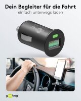 goobay Kfz-Ladeadapter schwarz, 18 Watt