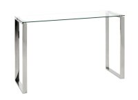 HAKU Möbel Konsolentisch rechteckig Glas silber...
