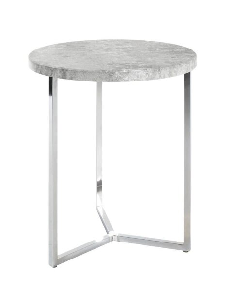 HAKU Möbel Beistelltisch rund MDF-Platte Betonoptik 45,0 x 45,0 x 54,0 cm, 1 St.