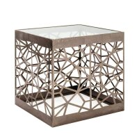 HAKU Möbel Beistelltisch rechteckig Glas bronze 50,0...