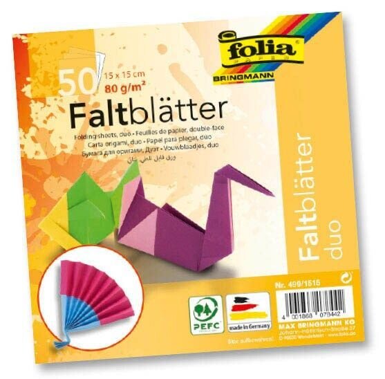 folia Faltblätter duo mehrfarbig 50 Blatt  ( 499/1515 )