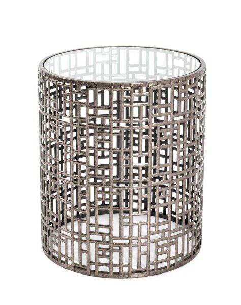 HAKU Möbel Beistelltisch rund Glas bronze 38,0 x 38,0 x 45,0 cm, 1 St.