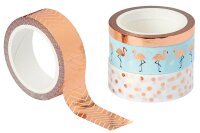 folia Washi Tape HOTFOIL Deko-Klebeband matt 15,0 mm x 5,0 m 4 Rollen