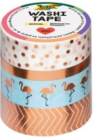 folia Washi Tape HOTFOIL Deko-Klebeband matt 15,0 mm x 5,0 m 4 Rollen
