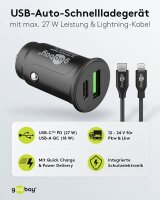 goobay Kfz-Ladeadapter schwarz, 27 Watt