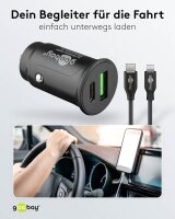 goobay Kfz-Ladeadapter schwarz, 27 Watt