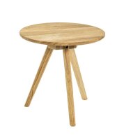 HAKU Möbel Beistelltisch rund Massivholz eiche 40,0...