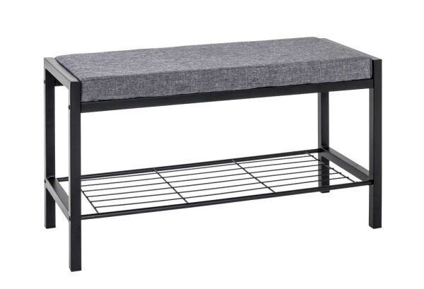HAKU Möbel Schuhbank 18519 grau Metall 80,0 cm