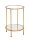 HAKU Möbel Beistelltisch rund Glas gold 38,0 x 38,0 x 55,0 cm, 1 St.