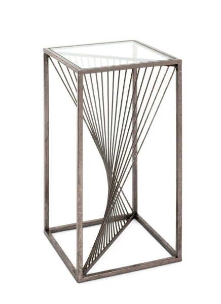 HAKU Möbel Beistelltisch rechteckig Metall bronze 45,0 x 45,0 x 60,0 cm, 1 St.