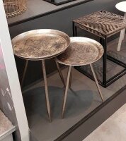 HAKU Möbel Beistelltisch rund Metall bronze 44,0 x...