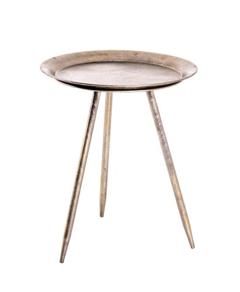 HAKU Möbel Beistelltisch rund Metall bronze 38,0 x 38,0 x 47,0 cm, 1 St.