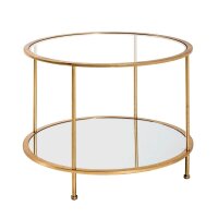 HAKU Möbel Beistelltisch rund Glas gold 60,0 x 60,0...