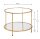 HAKU Möbel Beistelltisch rund Glas gold 60,0 x 60,0 x 45,0 cm, 1 St.