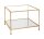 HAKU Möbel Beistelltisch rechteckig Glas gold 60,0 x 60,0 x 45,0 cm, 1 St.