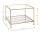 HAKU Möbel Beistelltisch rechteckig Glas gold 60,0 x 60,0 x 45,0 cm, 1 St.