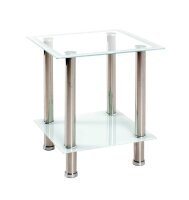 HAKU Möbel Beistelltisch rechteckig Glas transparent...