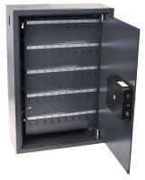 pavo Schlüsseltresor grau mit 150 Haken, Elektronikschloss, 38,0 x 15,0 x 55,0 cm, 1 St.