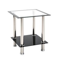 HAKU Möbel Beistelltisch rechteckig Glas transparent...