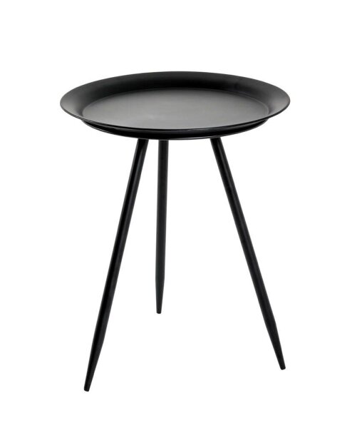 HAKU Möbel Beistelltisch rund Metall schwarz 38,0 x 38,0 x 47,0 cm, 1 St.