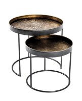 HAKU Möbel Beistelltische-Set rund Metall kupfer, 1 Set