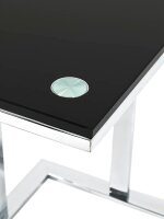 HAKU Möbel Beistelltisch rechteckig Glas schwarz...