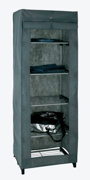 HAKU Möbel Stoffschrank, 44741 anthrazit 60,0 x 50,0 x 173,0 cm, 1 St.
