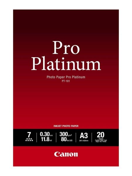 Canon Fotopapier PT-101 DIN A3 glänzend 300 g/qm 20 Blatt