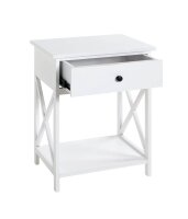 HAKU Möbel Beistelltisch rechteckig MDF-Platte weiß 46,0 x 35,0 x 60,0 cm, 1 St.