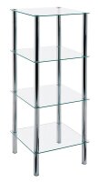 HAKU Möbel Badregal 90240 silber 39,0 x 39,0 x 107,0 cm