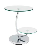 HAKU Möbel Beistelltisch rund Metall silber 52,0 x...