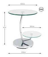 HAKU Möbel Beistelltisch rund Metall silber 52,0 x...