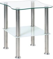 HAKU Möbel Beistelltisch quadratisch Glas...